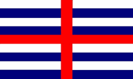 Striped Ensign Blue/White Flags